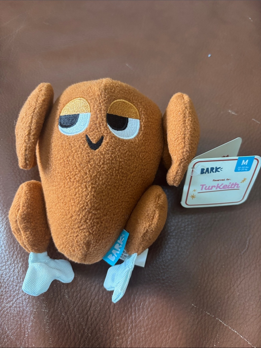 Bark Brown TurKeith Plush Turkey Dog Toy
